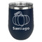 Pumpkins Stemless Stainless Steel Wine Tumbler - Navy - Double Sided (Personalized)
