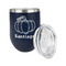Pumpkins Stainless Wine Tumblers - Navy - Single Sided - Alt View