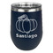 Pumpkins Stainless Wine Tumblers - Navy - Single Sided - Front