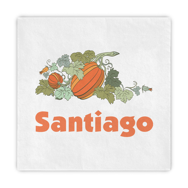 Custom Pumpkins Standard Decorative Napkins (Personalized)