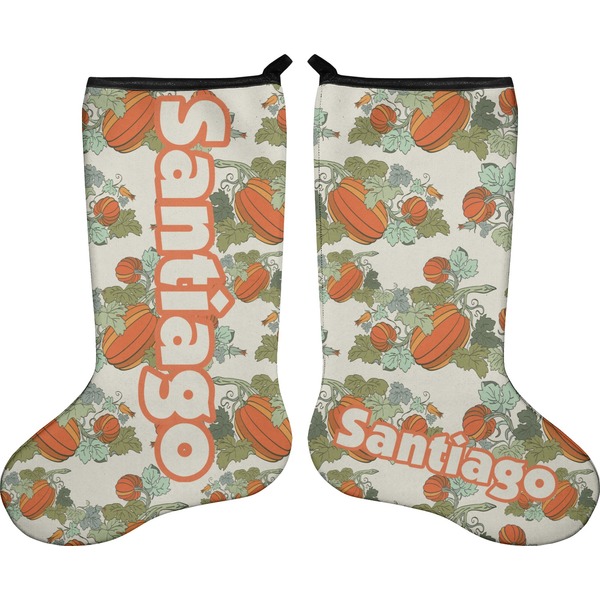 Custom Pumpkins Holiday Stocking - Double-Sided - Neoprene (Personalized)
