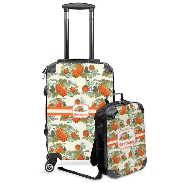Custom Pumpkins Kids 2-Piece Luggage Set - Suitcase & Backpack (Personalized)