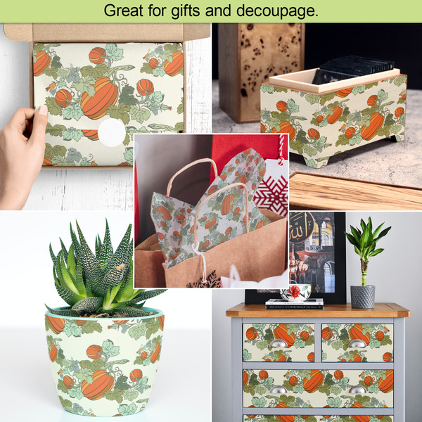 Pumpkins Tissue Paper - In Use Collage