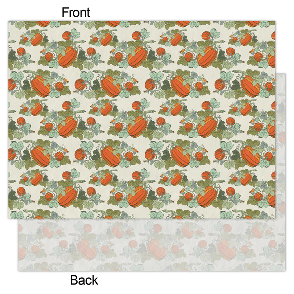 Pumpkins Tissue Paper - Lightweight - Large - Front & Back
