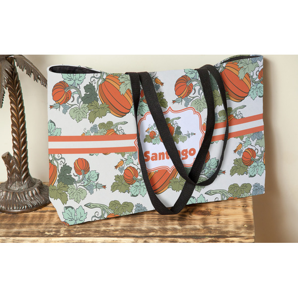 Pumpkins Tote w/Black Handles - Lifestyle View