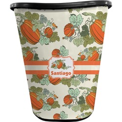 Pumpkins Waste Basket - Single Sided (Black) (Personalized)