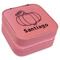 Pumpkins Travel Jewelry Boxes - Leather - Pink - Angled View