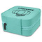 Pumpkins Travel Jewelry Boxes - Leather - Teal - View from Rear