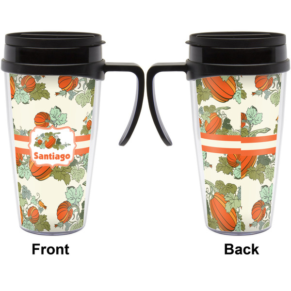 Pumpkins Travel Mug with Black Handle - Approval