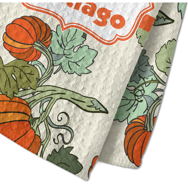 Pumpkins Waffle Weave Towel - Closeup of Material Image