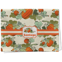 Pumpkins Kitchen Towel - Waffle Weave - Full Color Print (Personalized)