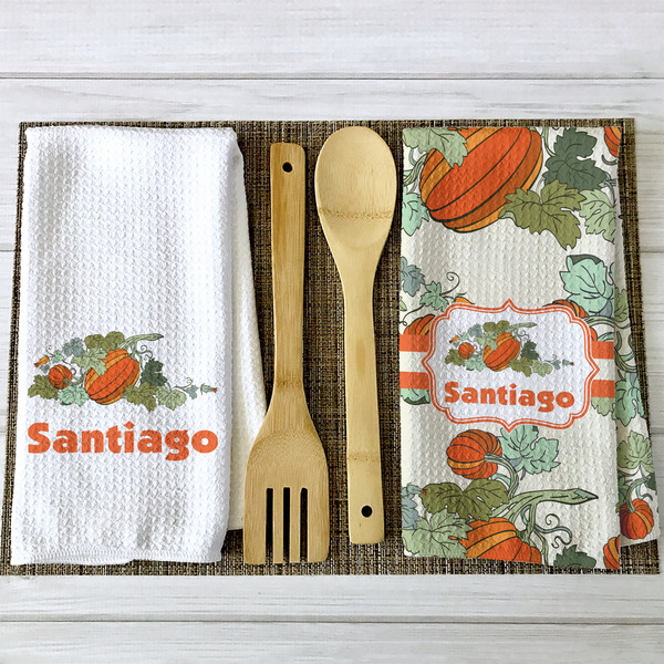 Pumpkins Waffle Weave Towels - 2 Print Styles