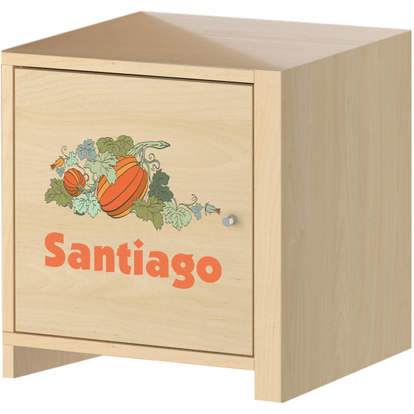 Pumpkins Wall Graphic on Wooden Cabinet