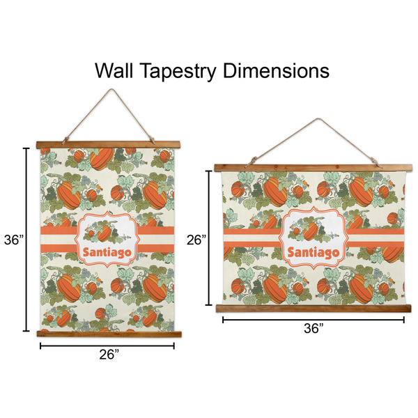 Pumpkins Wall Hanging Tapestries - Parent/Sizing