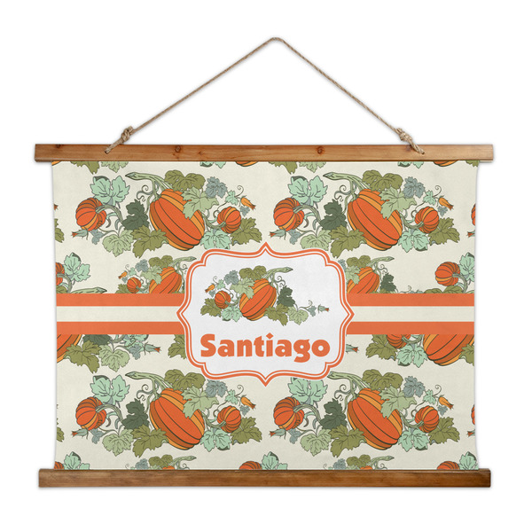 Custom Pumpkins Wall Hanging Tapestry - Wide (Personalized)
