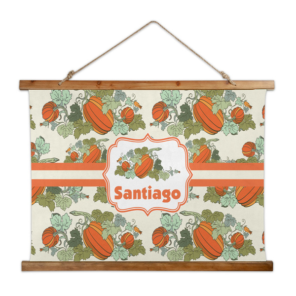 Custom Pumpkins Wall Hanging Tapestry - Wide (Personalized)