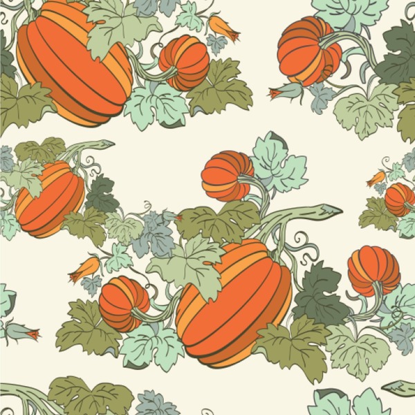 Custom Pumpkins Wallpaper & Surface Covering (Water Activated 24"x 24" Sample)