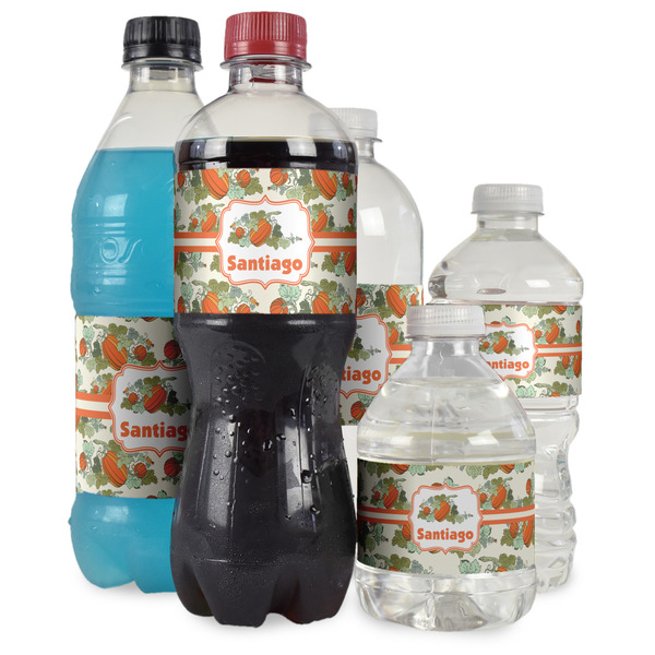 Pumpkins Water Bottle Label - Multiple Bottle Sizes