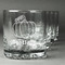 Pumpkins Whiskey Glasses Set of 4 - Engraved Front