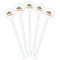Pumpkins White Plastic 5.5" Stir Stick - Fan View