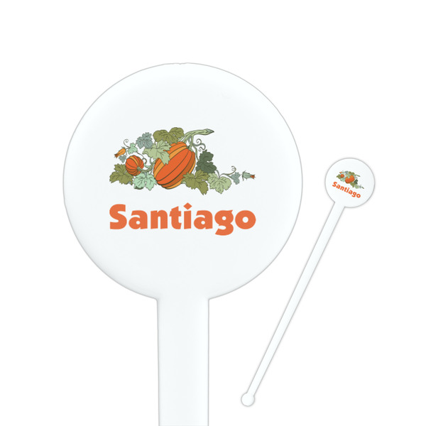 Custom Pumpkins Round Plastic Stir Sticks (Personalized)