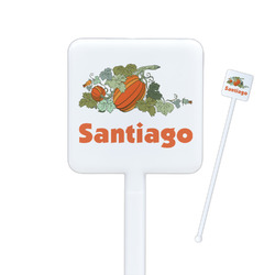 Pumpkins Square Plastic Stir Sticks (Personalized)