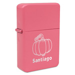 Pumpkins Windproof Lighter - Pink - Single Sided (Personalized)