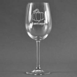 Pumpkins Wine Glass - Engraved (Personalized)