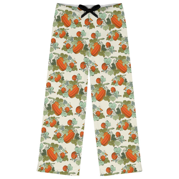 Custom Pumpkins Womens Pajama Pants - L