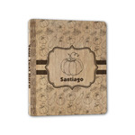 Pumpkins Wood 3-Ring Binder - 1" Half-Letter Size (Personalized)