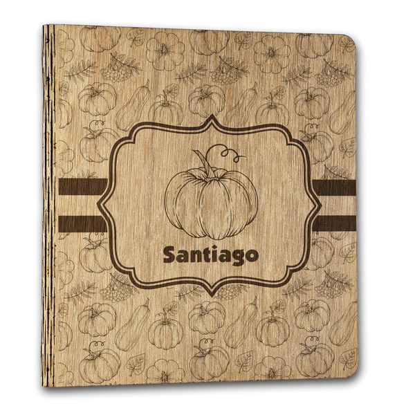 Pumpkins Wood 3-Ring Binders - 1" Letter - Front