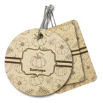 Pumpkins Wood Luggage Tag (Personalized)