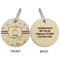 Pumpkins Wood Luggage Tags - Round - Approval