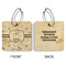 Pumpkins Wood Luggage Tags - Square - Approval