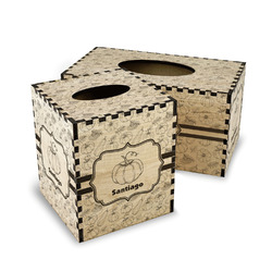Pumpkins Wood Tissue Box Cover (Personalized)