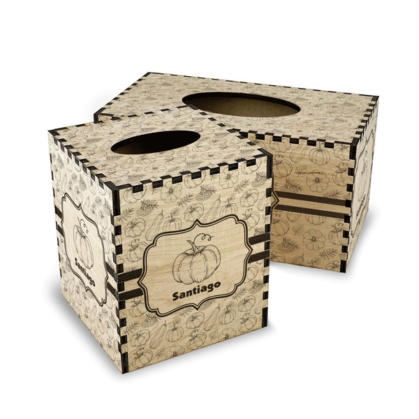 Pumpkins Wood Tissue Box Covers - Parent/Main