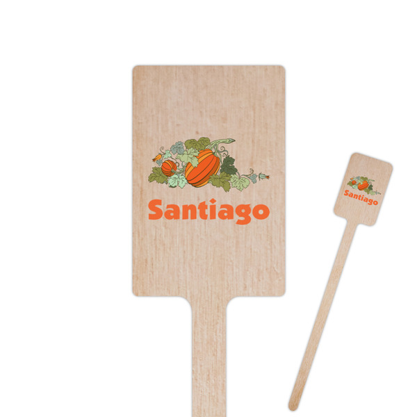 Custom Pumpkins 6.25" Rectangle Wooden Stir Sticks - Double Sided (Personalized)