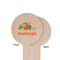 Pumpkins Wooden 6" Food Pick - Round - Single Sided - Front & Back