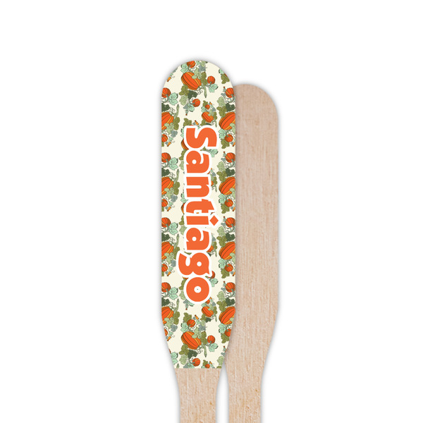 Pumpkins Wooden Food Pick - Paddle - Single Sided - Front & Back