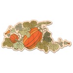 Pumpkins Genuine Maple or Cherry Wood Sticker