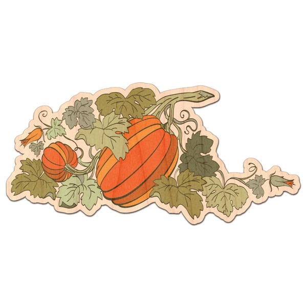 Custom Pumpkins Genuine Maple or Cherry Wood Sticker