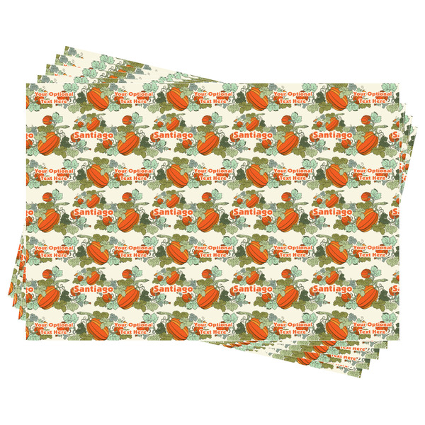 Pumpkins Wrapping Paper - Front & Back - Sheets Approval