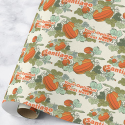Pumpkins Wrapping Paper Roll - Large - Matte (Personalized)