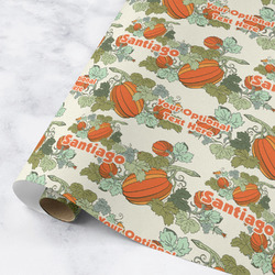 Pumpkins Wrapping Paper Roll - Medium - Matte (Personalized)