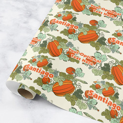 Pumpkins Wrapping Paper Roll - Medium (Personalized)