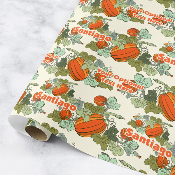 Custom Pumpkins Wrapping Paper Roll - Medium (Personalized)