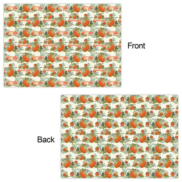 Pumpkins Wrapping Paper Sheet - Double Sided - Front & Back