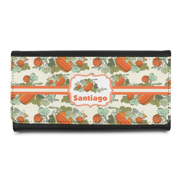 Custom Pumpkins Leatherette Ladies Wallet (Personalized)
