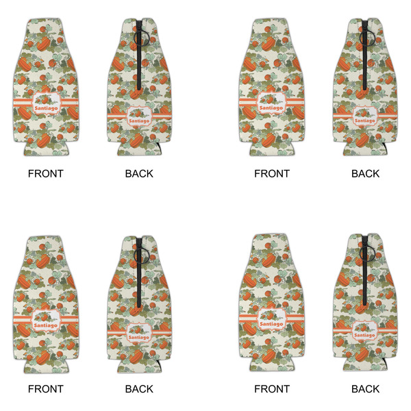 Pumpkins Zipper Bottle Cooler - Set of 4 - APPROVAL