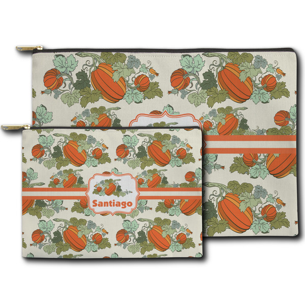 Pumpkins Zippered Pouches - Size Comparison